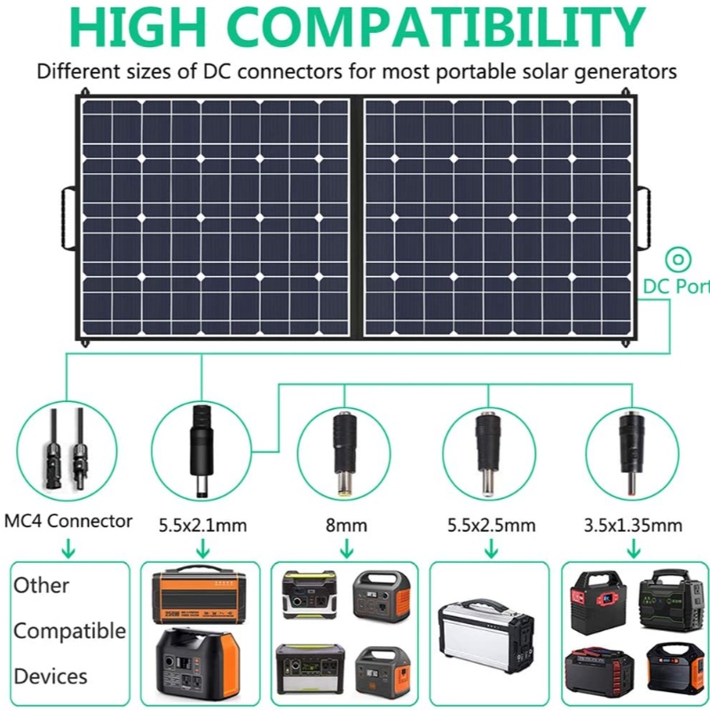 100W Saci de împăturire solare